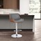 Armen Living London Gray Faux Leather Adjustable Height Swivel Walnut Wood and Chrome Bar Stool LCLOSWBAGRWA - alternate 8